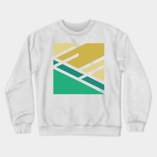 Blue beige geometric minimal graphics Crewneck Sweatshirt